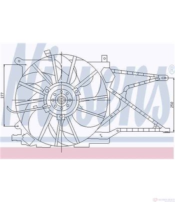 ПЕРКА ВЕНТИЛАТОРНА OPEL ASTRA G COMBI (1998-) 1.7 CDTI - NISSENS