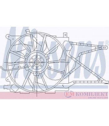ПЕРКА ВЕНТИЛАТОРНА OPEL ASTRA G COMBI (1998-) 1.7 CDTI - NISSENS
