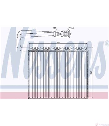 ИЗПАРИТЕЛ КЛИМАТИК OPEL VECTRA C COMBI (2003-) 1.8 - NISSENS