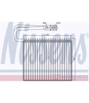 ИЗПАРИТЕЛ КЛИМАТИК OPEL VECTRA C COMBI (2003-) 3.2 V6 - NISSENS