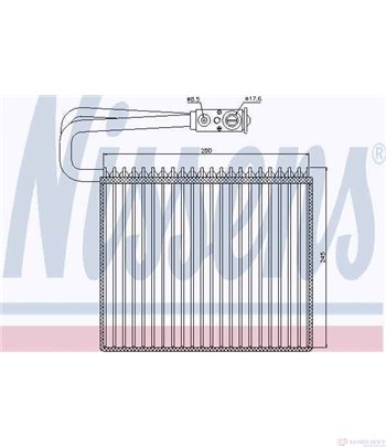 ИЗПАРИТЕЛ КЛИМАТИК OPEL VECTRA C GTS (2002-) 3.2 V6 - NISSENS