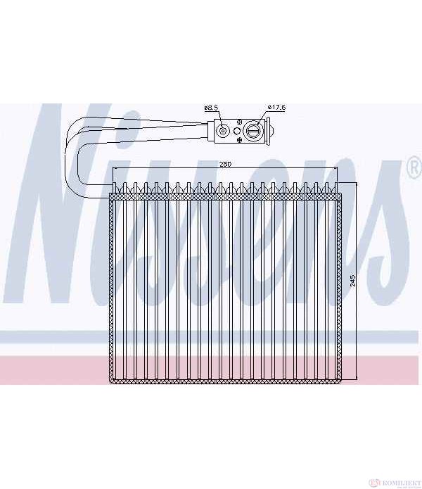 ИЗПАРИТЕЛ КЛИМАТИК OPEL VECTRA C GTS (2002-) 3.2 V6 - NISSENS