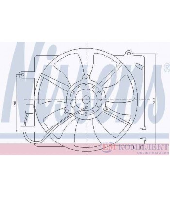 ПЕРКА ВЕНТИЛАТОРНА DAEWOO MATIZ (1998-) 1.0 - NISSENS