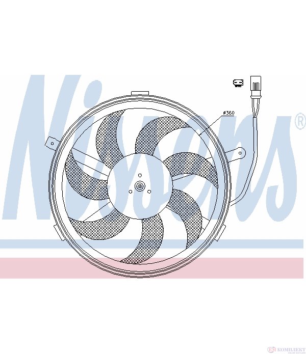 ПЕРКА ВЕНТИЛАТОРНА MINI ONE R60 (2010-) 1.6 - NISSENS