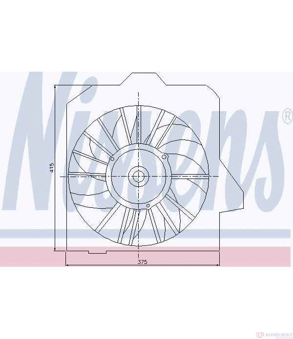 ПЕРКА ВЕНТИЛАТОРНА CHRYSLER VOYAGER III (2000-) 3.3 Flex-Fuel - NISSENS