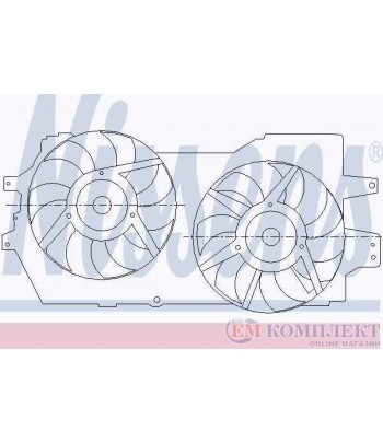 ПЕРКА ВЕНТИЛАТОРНА PLYMOUTH VOYAGER (1995-) 3.8 i - NISSENS