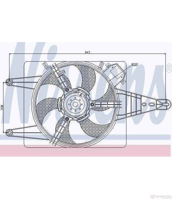 ПЕРКА ВЕНТИЛАТОРНА ALFA ROMEO 146 (1994-) 2.0 16V T.S. - NISSENS