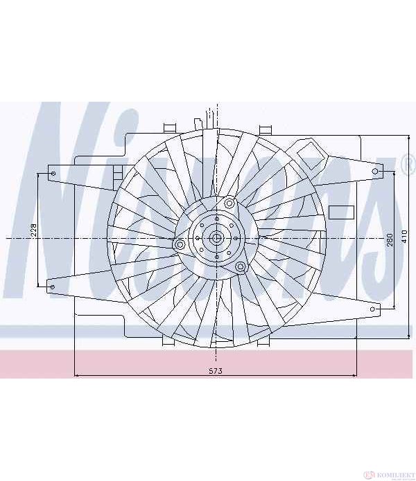 ПЕРКА ВЕНТИЛАТОРНА ALFA ROMEO 147 (2001-) 1.6 16V T.S.ECO - NISSENS