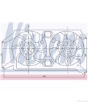 ПЕРКА ВЕНТИЛАТОРНА ALFA ROMEO 156 SPORTWAGON (2000-) 1.9 JTD - NISSENS