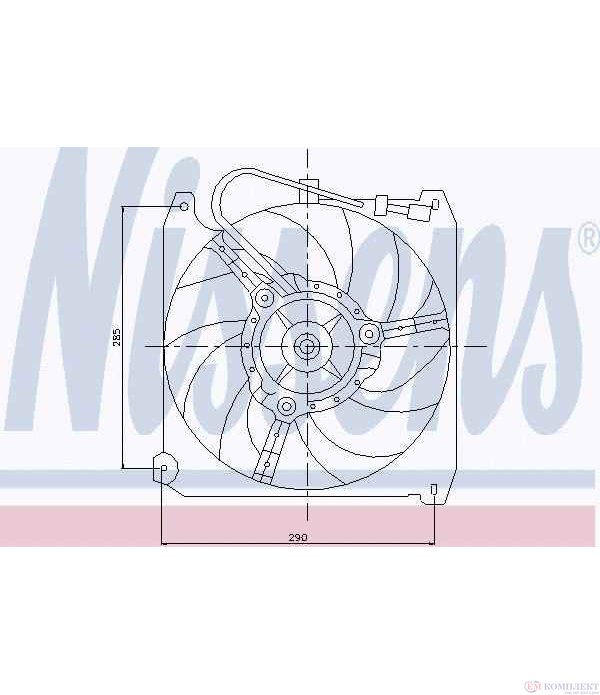 ПЕРКА ВЕНТИЛАТОРНА ALFA ROMEO 146 (1994-) 1.7 i.e. 16V - NISSENS