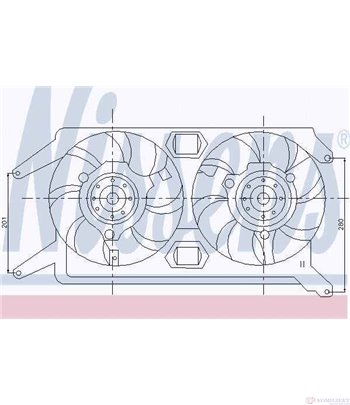 ПЕРКА ВЕНТИЛАТОРНА ALFA ROMEO 156 (1997-) 2.4 JTD - NISSENS