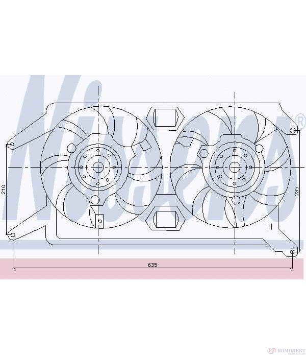 ПЕРКА ВЕНТИЛАТОРНА ALFA ROMEO 156 SPORTWAGON (2000-) 2.4 JTD - NISSENS