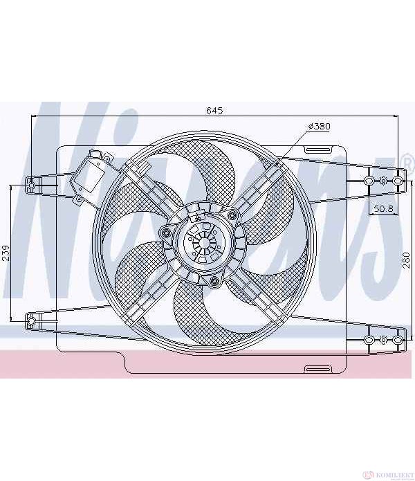 ПЕРКА ВЕНТИЛАТОРНА ALFA ROMEO 156 SPORTWAGON (2000-) 1.9 JTD - NISSENS