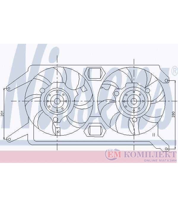 ПЕРКА ВЕНТИЛАТОРНА ALFA ROMEO 156 SPORTWAGON (2000-) 1.8 16V T.S. - NISSENS