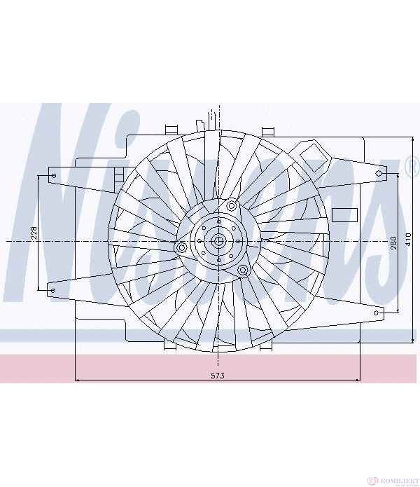ПЕРКА ВЕНТИЛАТОРНА ALFA ROMEO 147 (2001-) 1.6 16V T.S. - NISSENS