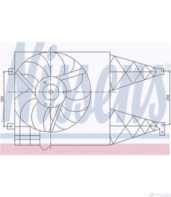 ПЕРКА ВЕНТИЛАТОРНА VOLKSWAGEN BORA COMBI (1999-) 2.0 - NISSENS