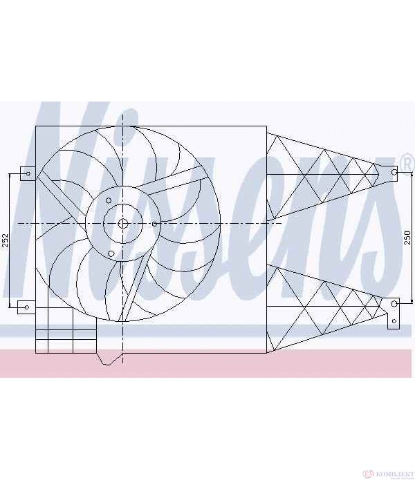 ПЕРКА ВЕНТИЛАТОРНА VOLKSWAGEN BORA COMBI (1999-) 2.0 - NISSENS