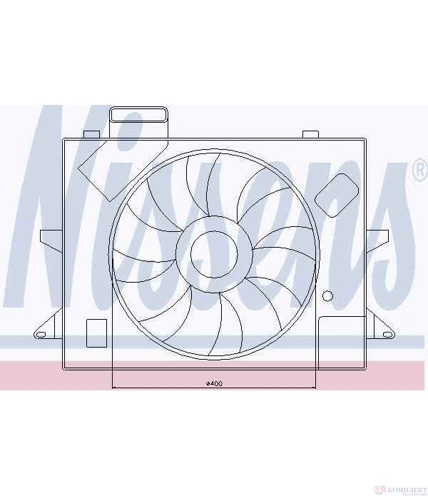 ПЕРКА ВЕНТИЛАТОРНА JAGUAR S-TYPE (1999-) 4.0 V8 - NISSENS