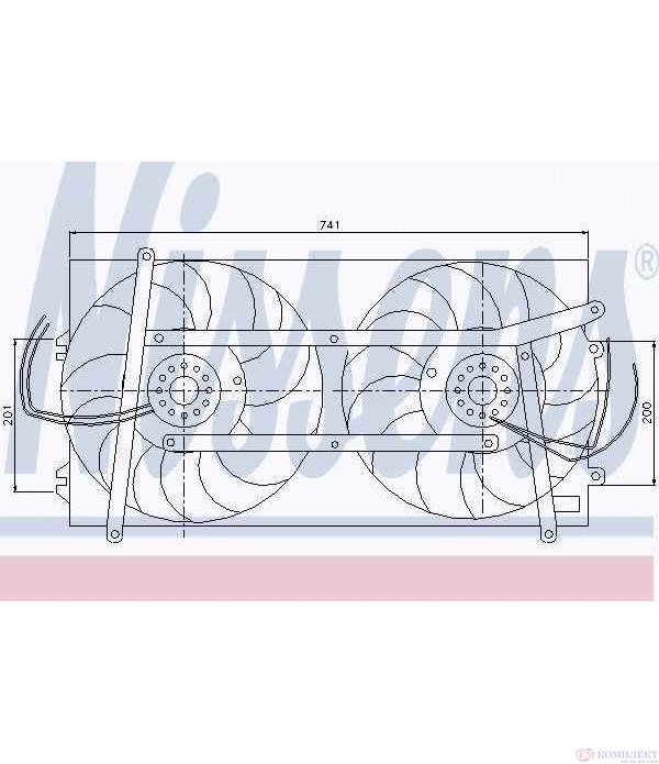 ПЕРКА ВЕНТИЛАТОРНА VOLKSWAGEN TRANSPORTER IV (1990-) 2.4 D - NISSENS