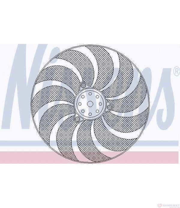 ПЕРКА ВЕНТИЛАТОРНА VOLKSWAGEN TRANSPORTER IV (1990-) 2.4 D - NISSENS