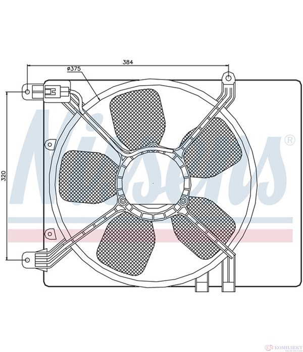 ПЕРКА ВЕНТИЛАТОРНА DAEWOO NUBIRA (1997-) 1.6 16V - NISSENS