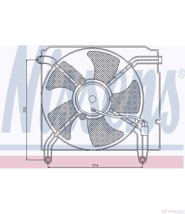 ПЕРКА ВЕНТИЛАТОРНА DAEWOO LANOS (1997-) 1.4 - NISSENS