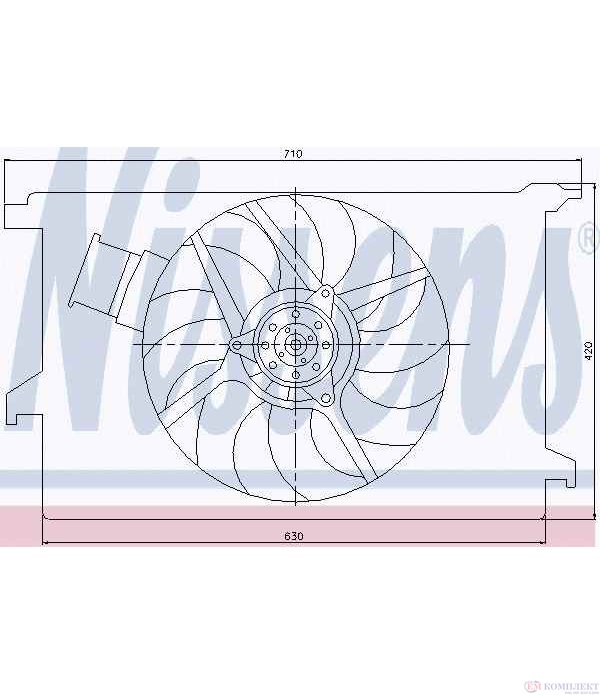 ПЕРКА ВЕНТИЛАТОРНА FIAT CROMA (2005-) 1.8 16V - NISSENS