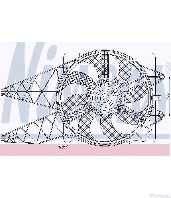 ПЕРКА ВЕНТИЛАТОРНА FIAT PUNTO GRANDE (2005-) 1.9 D Multijet - NISSENS