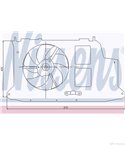 ПЕРКА ВЕНТИЛАТОРНА PEUGEOT 206+ (2009-) 1.4 HDi eco 70 - NISSENS