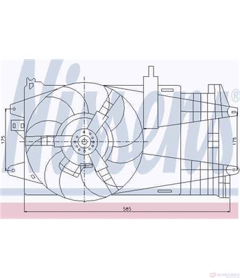 ПЕРКА ВЕНТИЛАТОРНА FIAT IDEA (2003-) 1.4 16V - NISSENS