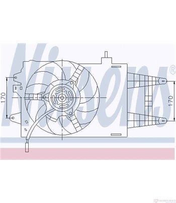 ПЕРКА ВЕНТИЛАТОРНА FIAT IDEA (2003-) 1.4 16V - NISSENS