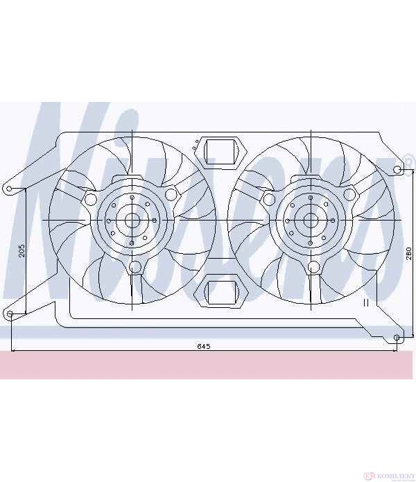 ПЕРКА ВЕНТИЛАТОРНА ALFA ROMEO 156 SPORTWAGON (2000-) 2.4 JTD - NISSENS