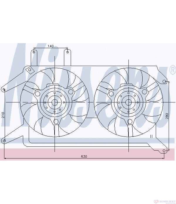 ПЕРКА ВЕНТИЛАТОРНА LANCIA LYBRA (1999-) 2.4 JTD - NISSENS