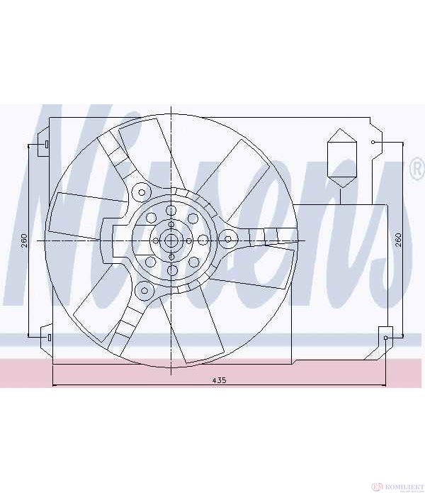 ПЕРКА ВЕНТИЛАТОРНА PEUGEOT BOXER (1994-) 2.8 D - NISSENS