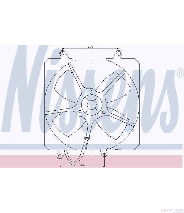 ПЕРКА ВЕНТИЛАТОРНА TOYOTA CARINA E SEDAN (1992-) 1.8 i 16V - NISSENS