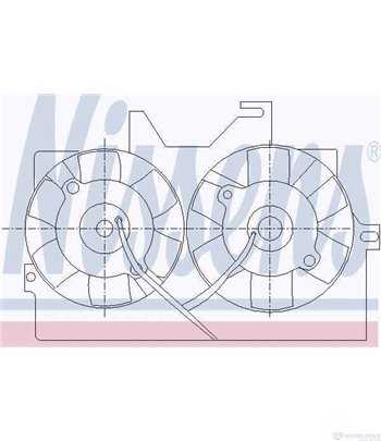 ПЕРКА ВЕНТИЛАТОРНА FORD TRANSIT (1994-) 2.5 TD - NISSENS