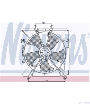 ПЕРКА ВЕНТИЛАТОРНА TOYOTA COROLLA LIFTBACK (1997-) 1.4 - NISSENS