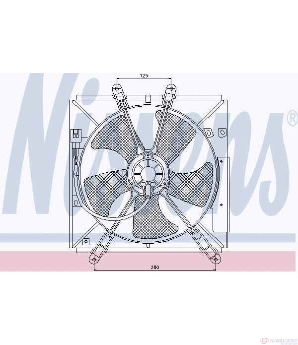 ПЕРКА ВЕНТИЛАТОРНА TOYOTA COROLLA (1997-) 1.6 - NISSENS