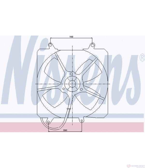ПЕРКА ВЕНТИЛАТОРНА TOYOTA COROLLA COMPACT (1987-) 1.6 - NISSENS