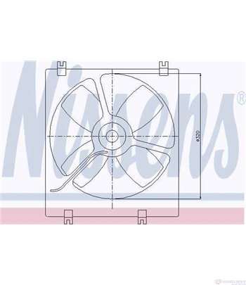 ПЕРКА ВЕНТИЛАТОРНА MITSUBISHI GALANT IV (1988-) 2.0 GTI 16V - NISSENS