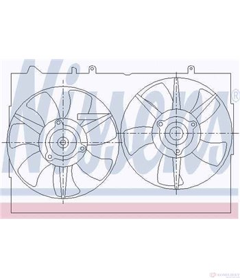 ПЕРКА ВЕНТИЛАТОРНА MITSUBISHI OUTLANDER I (2003-) 2.0 Turbo 4WD - NISSENS