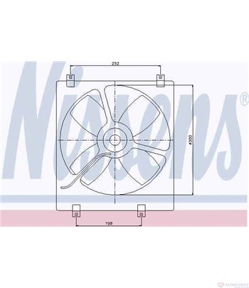 ПЕРКА ВЕНТИЛАТОРНА MITSUBISHI GALANT IV (1988-) 1.8 Turbo-D - NISSENS
