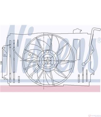 ПЕРКА ВЕНТИЛАТОРНА TOYOTA COROLLA COMBI (2001-) 1.6 VVT-i - NISSENS