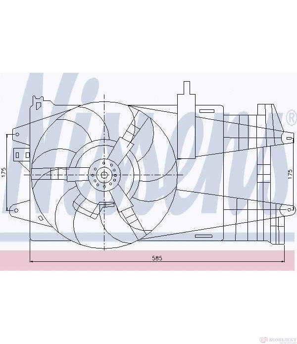 ПЕРКА ВЕНТИЛАТОРНА FIAT IDEA (2003-) 1.4 LPG - NISSENS