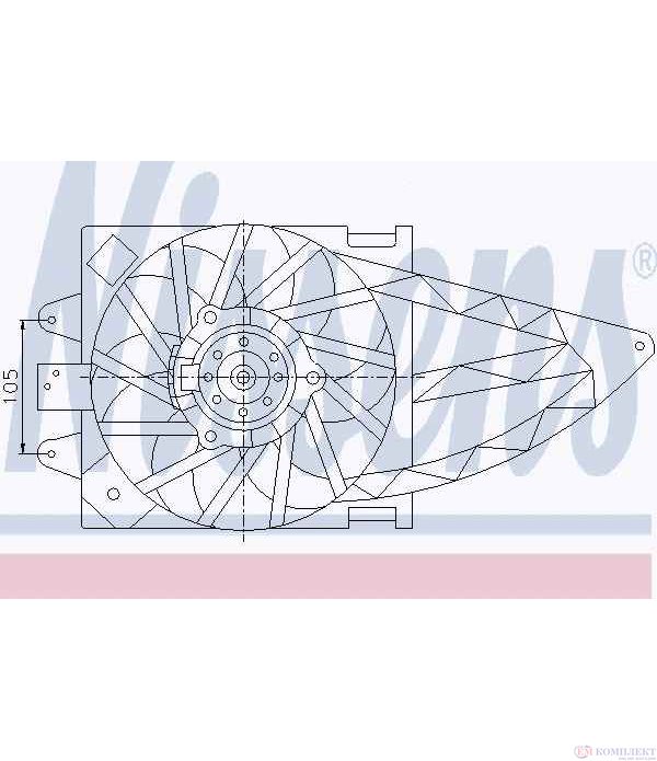ПЕРКА ВЕНТИЛАТОРНА FIAT PANDA (2003-) 1.4 Bi-Power - NISSENS