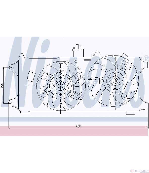 ПЕРКА ВЕНТИЛАТОРНА FIAT DOBLO CARGO (2001-) 1.3 JTD 16V Multijet - NISSENS