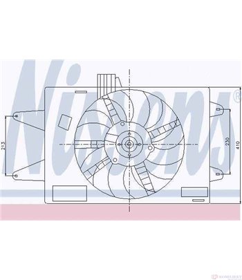 ПЕРКА ВЕНТИЛАТОРНА FIAT DOBLO (2001-) 1.9 D - NISSENS