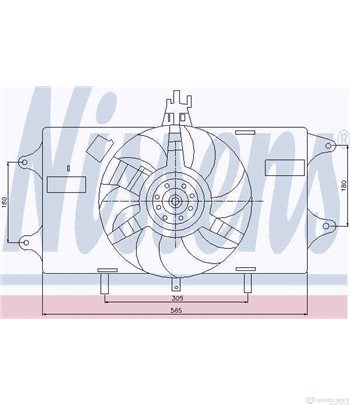 ПЕРКА ВЕНТИЛАТОРНА FIAT DOBLO (2001-) 1.2 - NISSENS