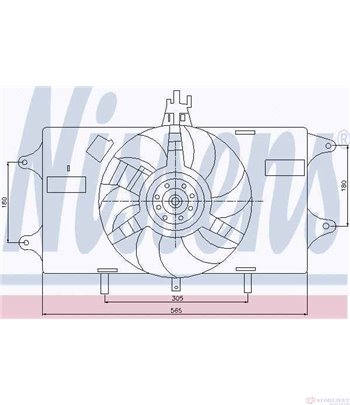 ПЕРКА ВЕНТИЛАТОРНА FIAT DOBLO CARGO (2001-) 1.2 - NISSENS