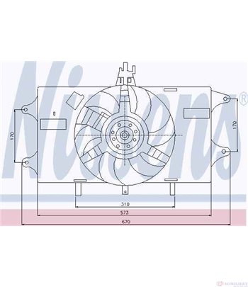 ПЕРКА ВЕНТИЛАТОРНА FIAT DOBLO (2001-) 1.2 - NISSENS